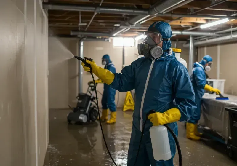 Basement Sanitization and Antimicrobial Treatment process in Indian Wells, CA